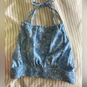 American Eagle Floral Strappy Crop Top